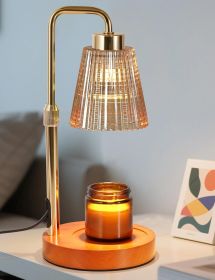 Candle Warmer Lamp with Timer Dimmable, Birthday Gifts for Women Mom, House Warming Gifts New Home Decor, Wax Melt Warmer for Jar Candles with 2 Bulbs (Color: Dark wood)