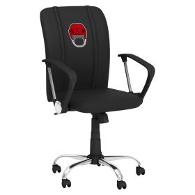 Curve Task Chair with Hockey Helmet Gaming Logo (Helmet Color: Red)