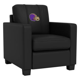 Dyno Stationary Club Chair with Football Helmet Gaming Logo (Helmet Color: Purple and Yellow)