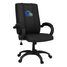 Office Chair 1000 with Football Helmet Gaming Logo (Helmet Color: Blue and Yellow)