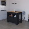 Theba Kitchen Island, whit 2 doors, 3 shelves