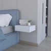 Vienna Floating Nightstand, Sleek Wall-Mounted Design with Spacious Drawer Storage, Dark Brown