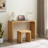 Pine Dining Bench and Table, Indoor Wood Bench for Entryway,Living Room,Kitchen and Bedroom Table and Bench Set (Nature