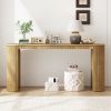 Curved Design Console Table with Unique Vertical Stripe Design ,Suitable for Living Room,Study and Entrance