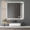 36*36in LED Bathroom Mirror, Anti-Explosion Glass, Rust-Resistant, Anti-Fog Features, Tri-Color Changing, Ideal for All Bathroom Decors