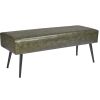 VEVOR Leather Bedroom Bench, PU Leather Bench with Metal Legs and with Stitching for Entryway, Upholstered Shoe Bench Seat