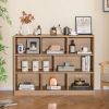3-Tier Open Bookcase 8-Cube Floor Standing Storage Shelves Display Cabinet