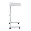 Portable Multi-Purpose Small Side Table - Mobile Laptop Wheels Compact Room Divider Shelf for Office
