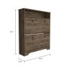 Brandford Shoe Rack, Superior Top, Two Shelves, Light Oak / White