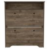Brandford Shoe Rack, Superior Top, Two Shelves, Light Oak / White