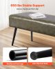 VEVOR Leather Bedroom Bench, PU Leather Bench with Metal Legs and with Stitching for Entryway, Upholstered Shoe Bench Seat