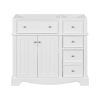 36'' Bathroom Vanity without Basin Sink, Solid Wood Frame Bathroom Storage Cabinet