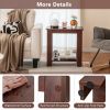 2-Tier Modern Compact End Table with Storage Shelf