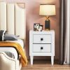 2PCS Nightstand W/2 Drawer Multipurpose