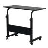Portable Multi-Purpose Small Side Table - Mobile Laptop Wheels Compact Room Divider Shelf for Office